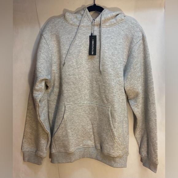NWT PrettyLittleThing Ash Gray Oversized Hoodie Size Small - Picture 1 of 6